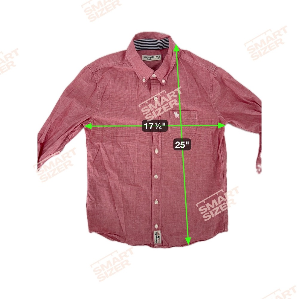 Abercrombie Kids Boys Button Down Shirt Red Size 13/14 Long Sleeve Casual - Picture 2 of 5